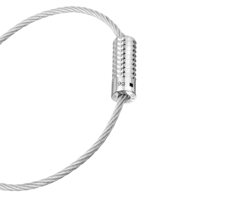 bracelet câble guilloché pyramide le 9g