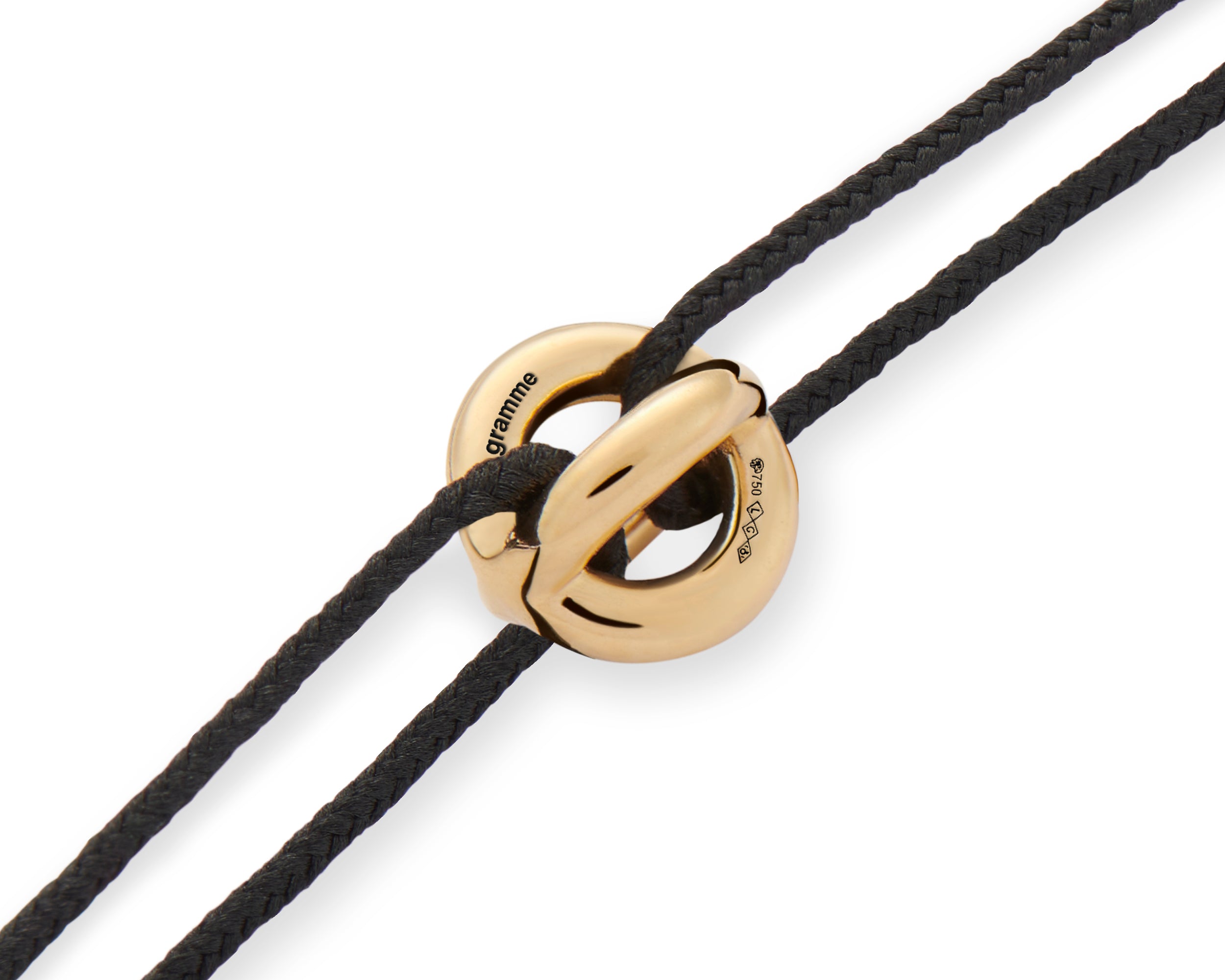 black interlaced cord bracelet le 3g