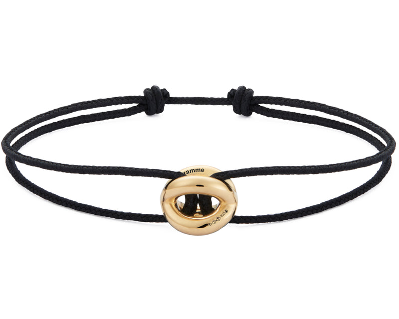 black interlaced cord bracelet le 3g