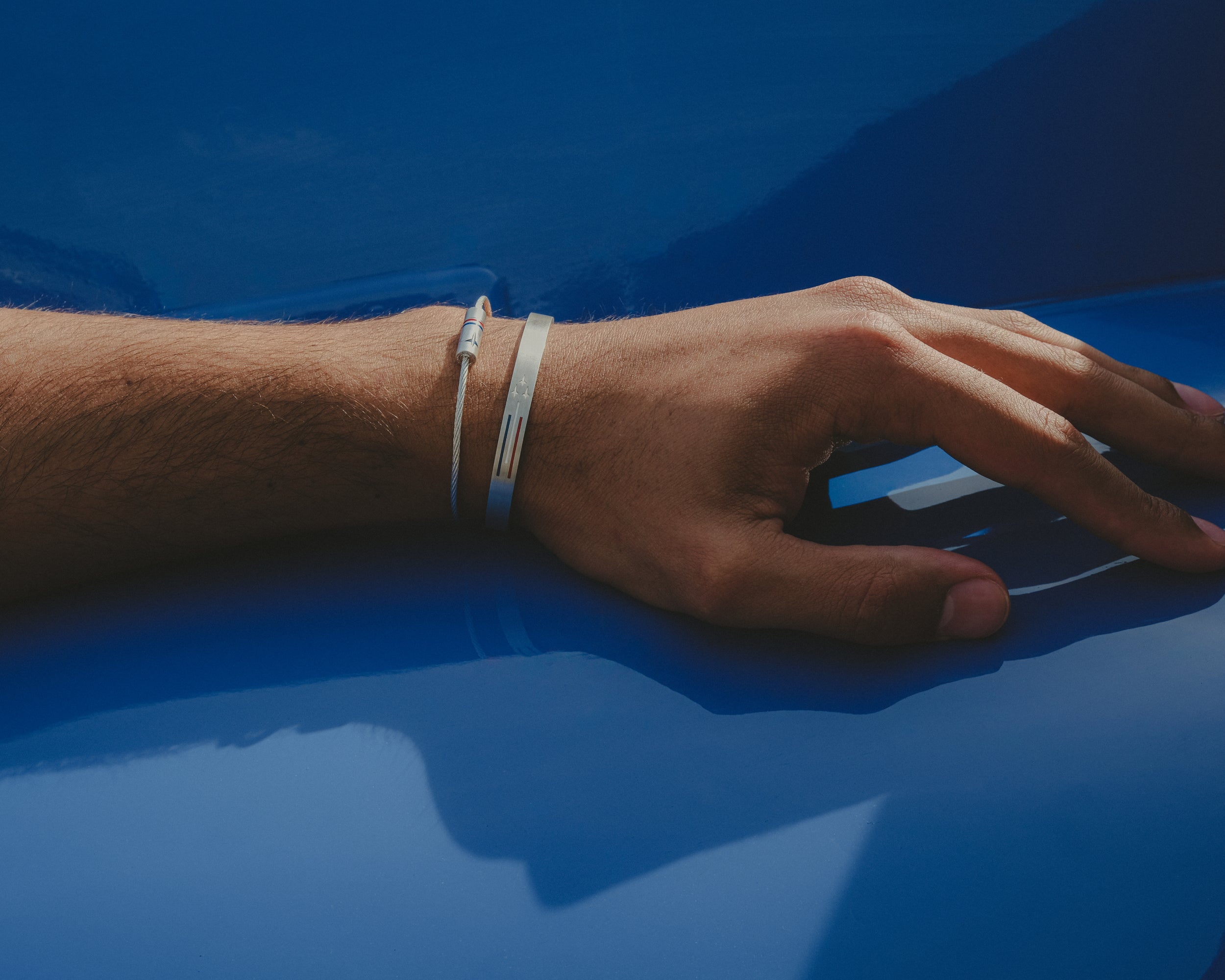 tricolor câble bracelet le 9g le gramme x La Patrouille de France