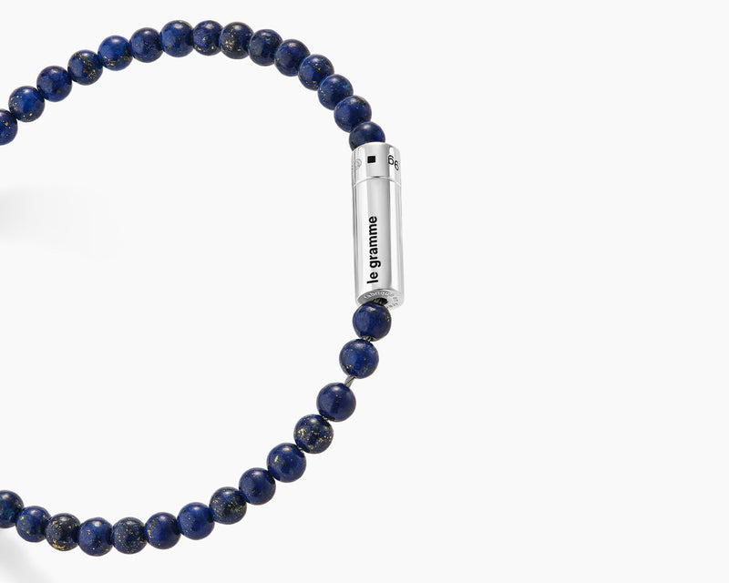 bracelet beads lapis lazuli le 9g