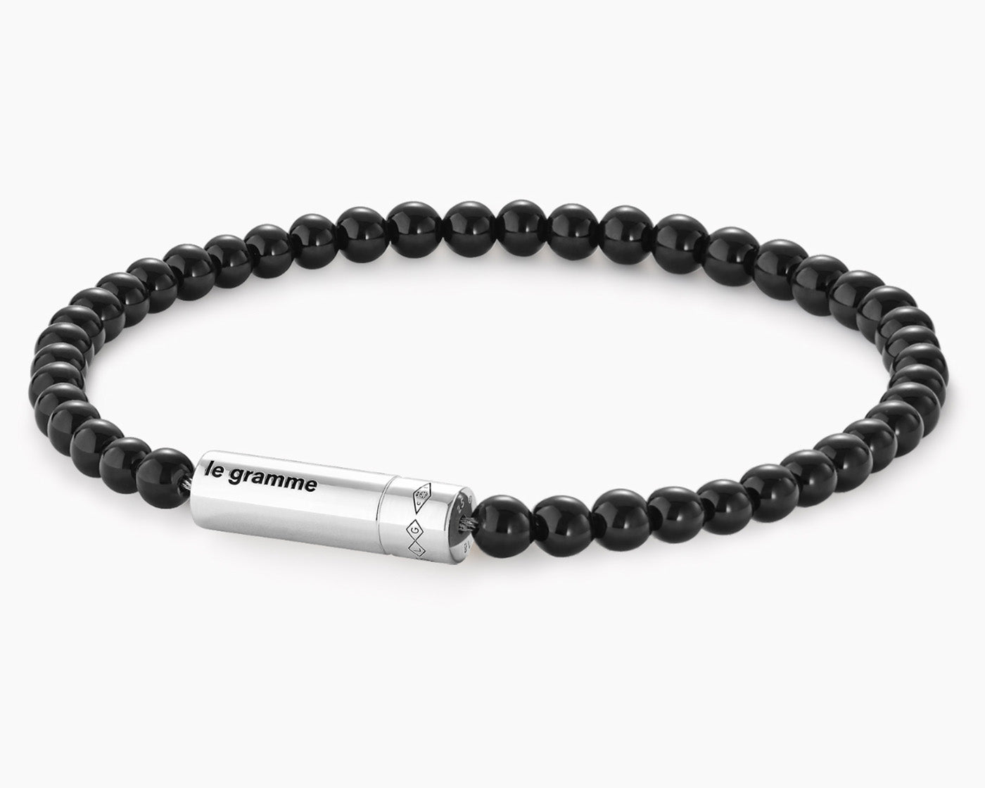 black onyx beads bracelet 9g