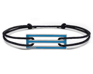 lacquered blue cord bracelet le 2,5g