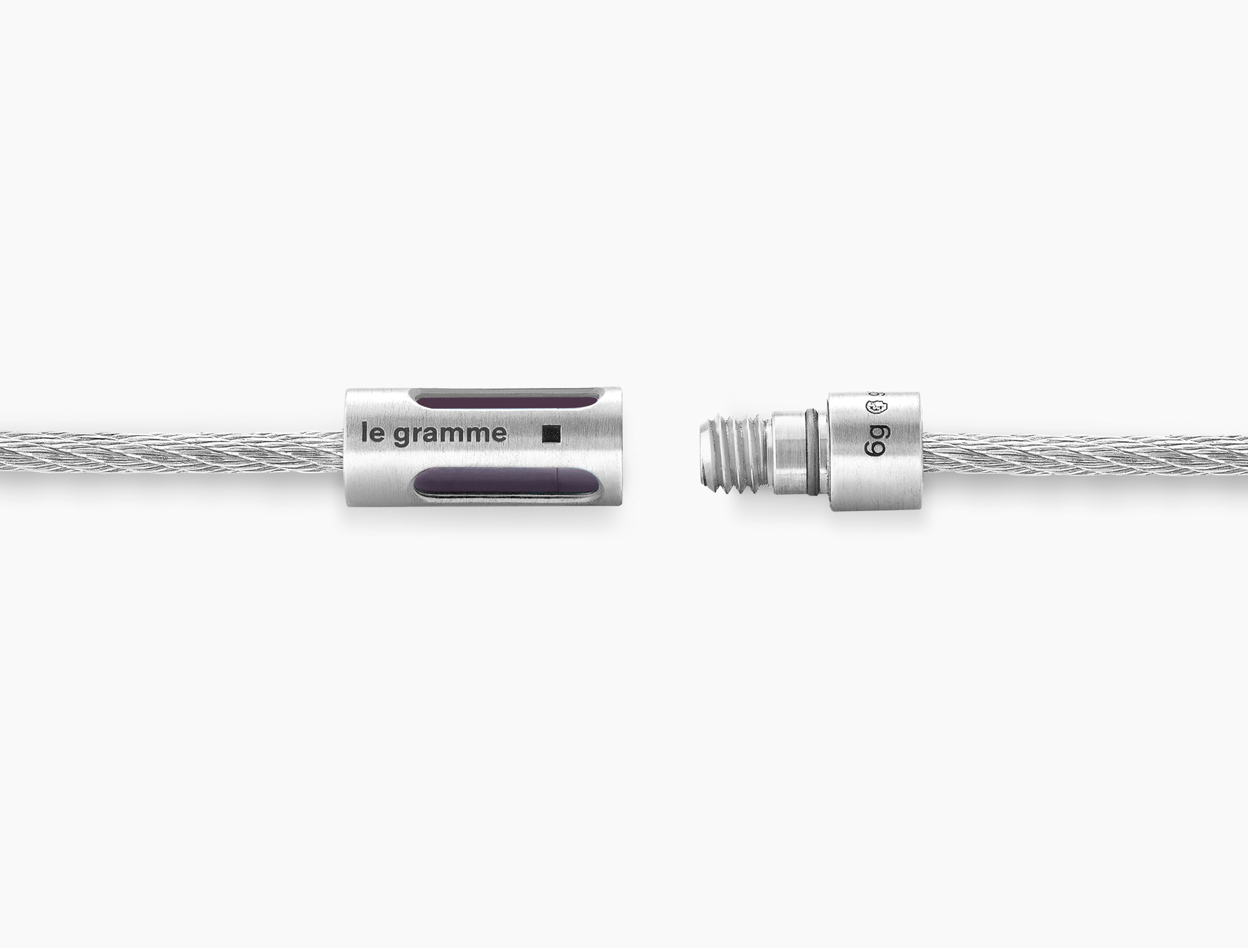 bracelet câble perforé iridescent le 9g