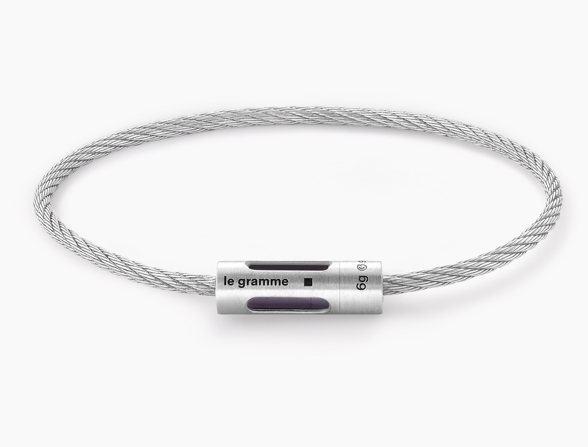 iridescent perforated cable bracelet le 9g