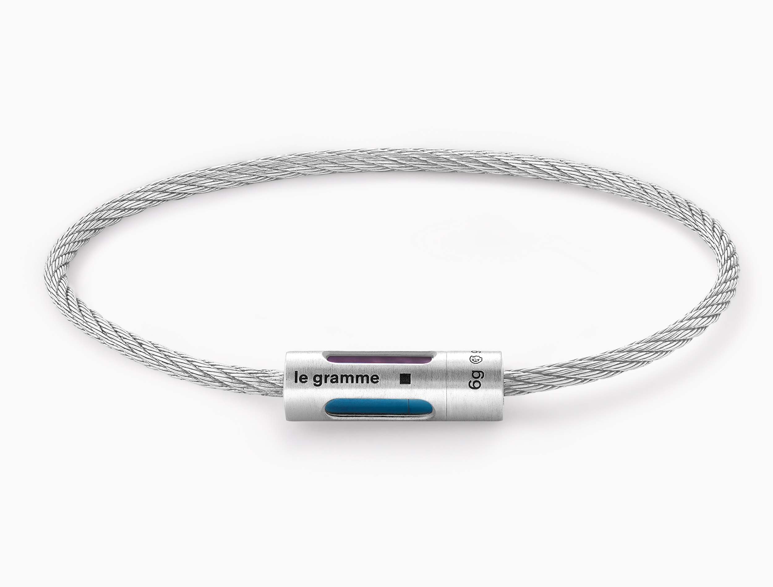 bracelet câble perforé tricolore le 9g