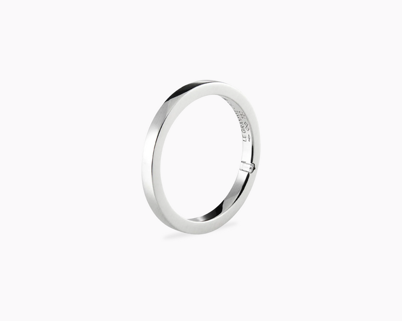 bague ruban 2mm la 5g sertie diamant