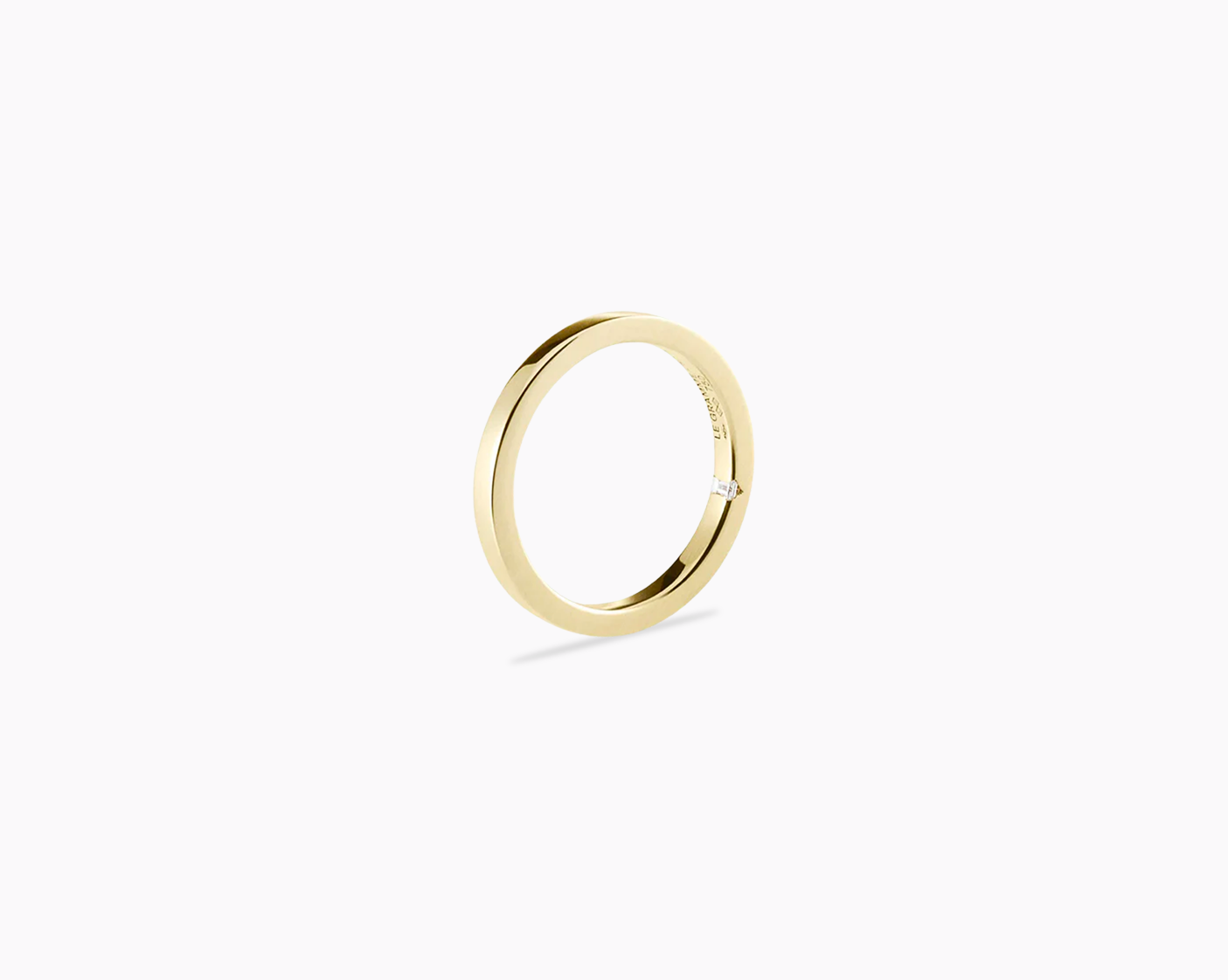 bague ruban 2mm la 5g sertie diamant