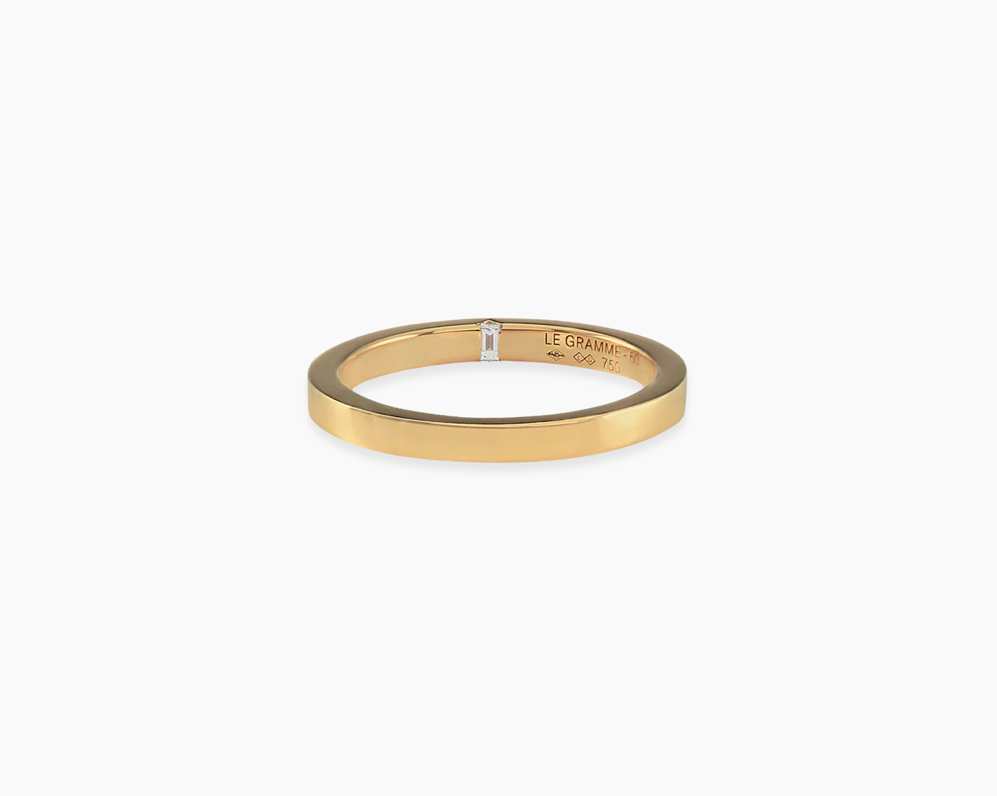 bague ruban 2mm la 5g sertie diamant
