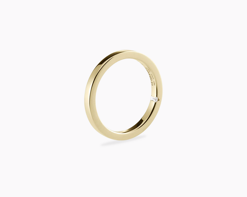 bague ruban 2mm la 5g sertie diamant