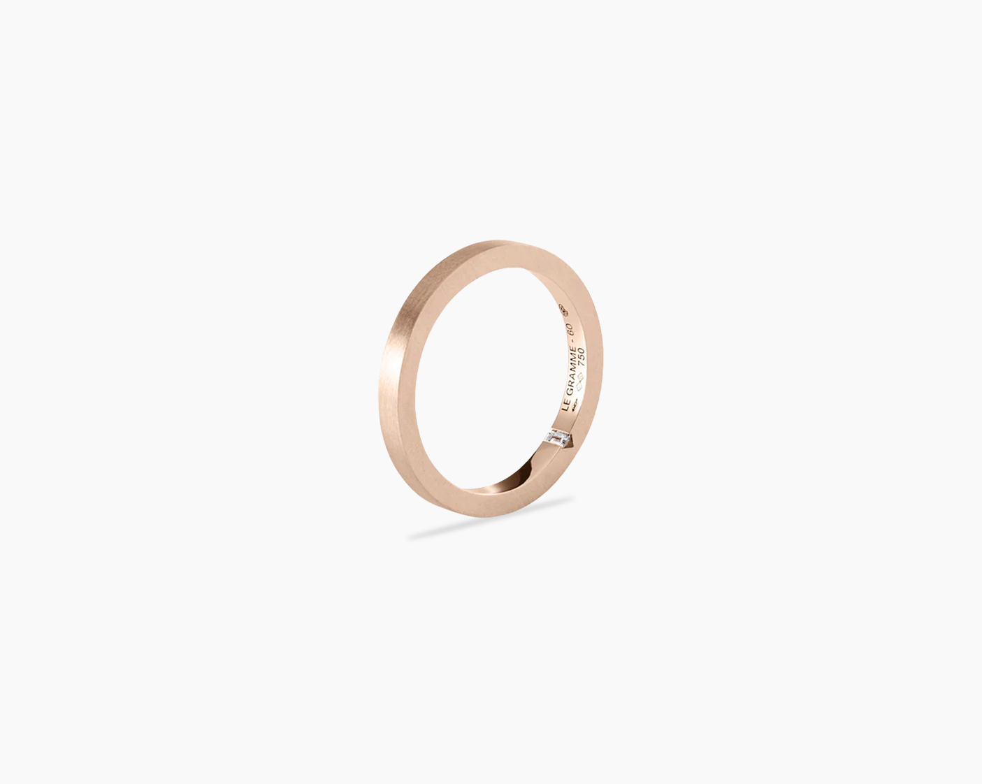 bague ruban 2mm la 5g sertie diamant