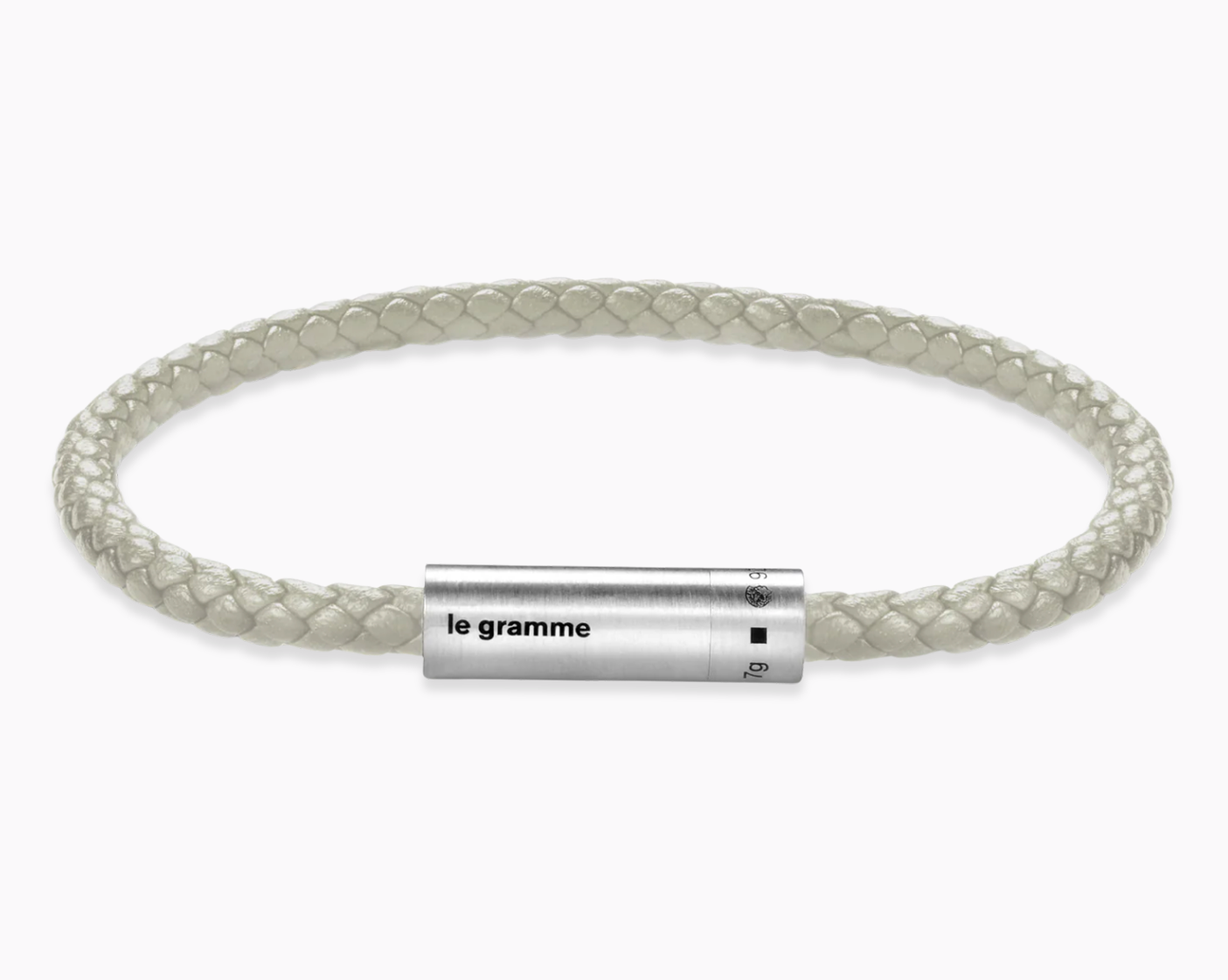 bracelet câble cuir beige le 7g