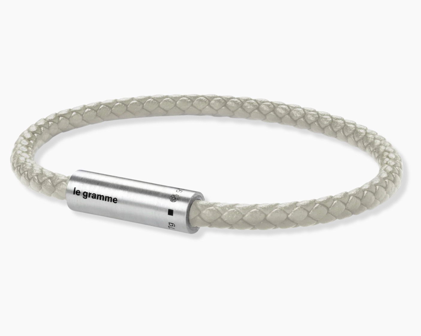 bracelet câble cuir beige le 7g