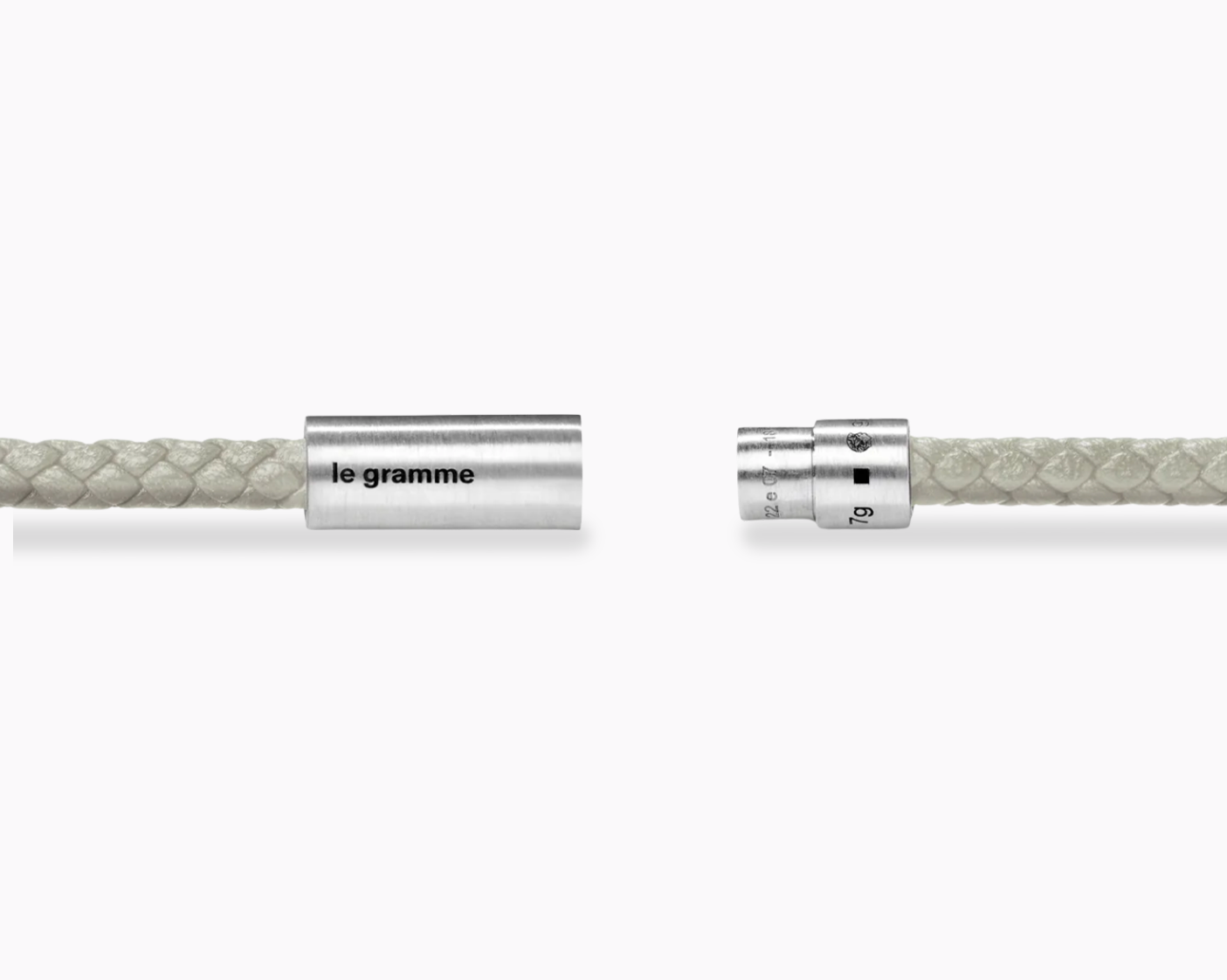 bracelet câble cuir beige le 7g