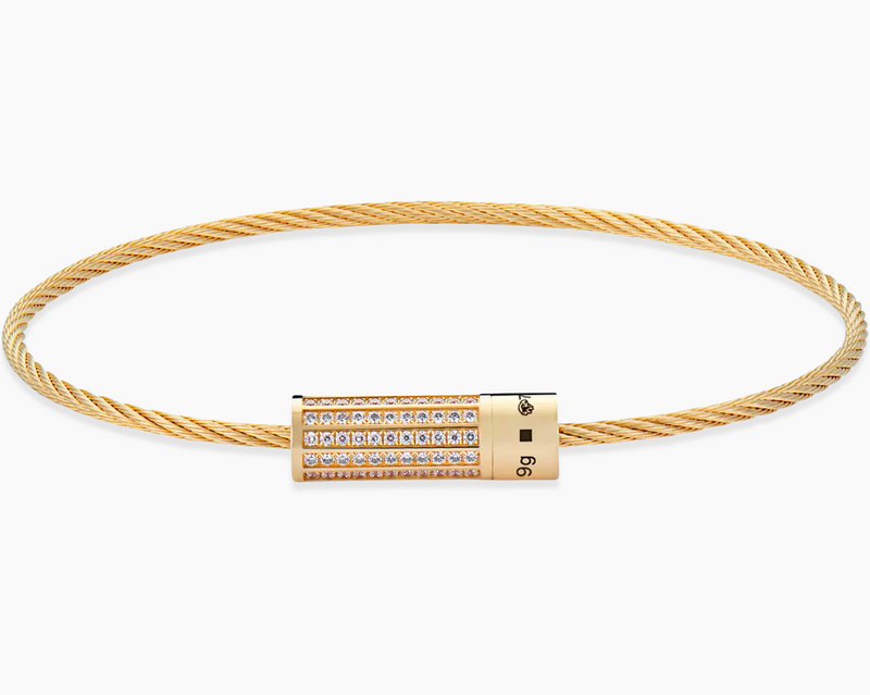 bracelet câble le 9g serti diamants