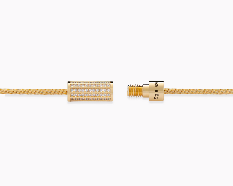 bracelet câble le 9g serti diamants