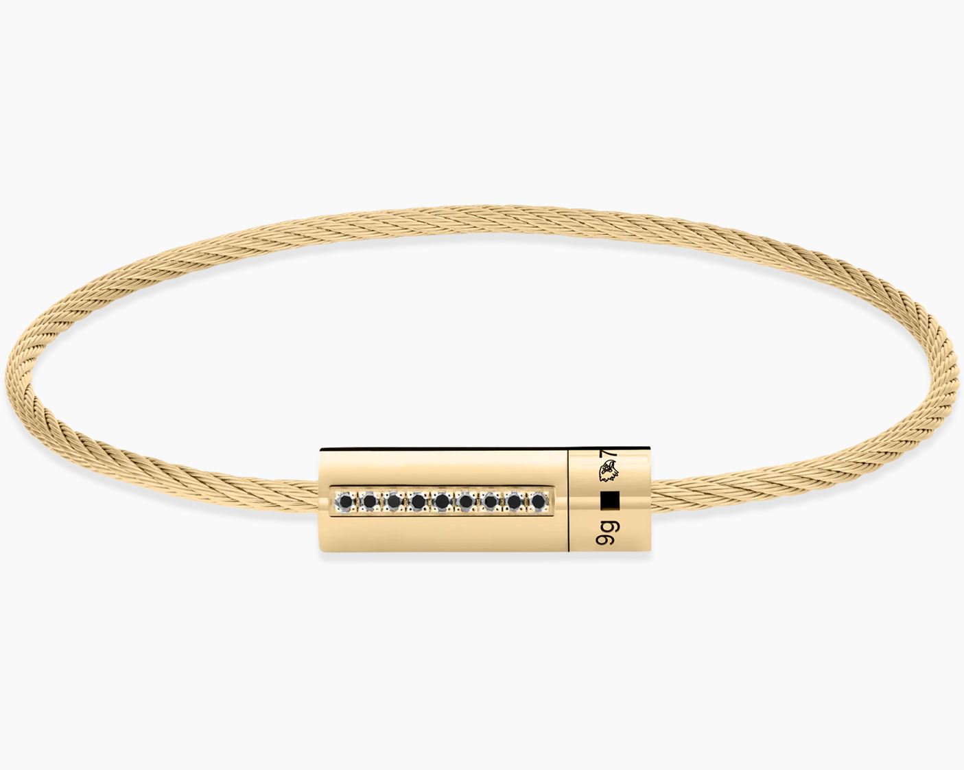 cable bracelet with diamonds le 9g