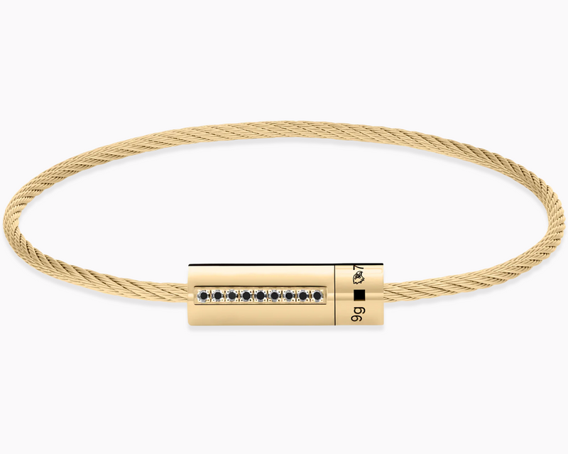 cable bracelet with diamonds le 9g