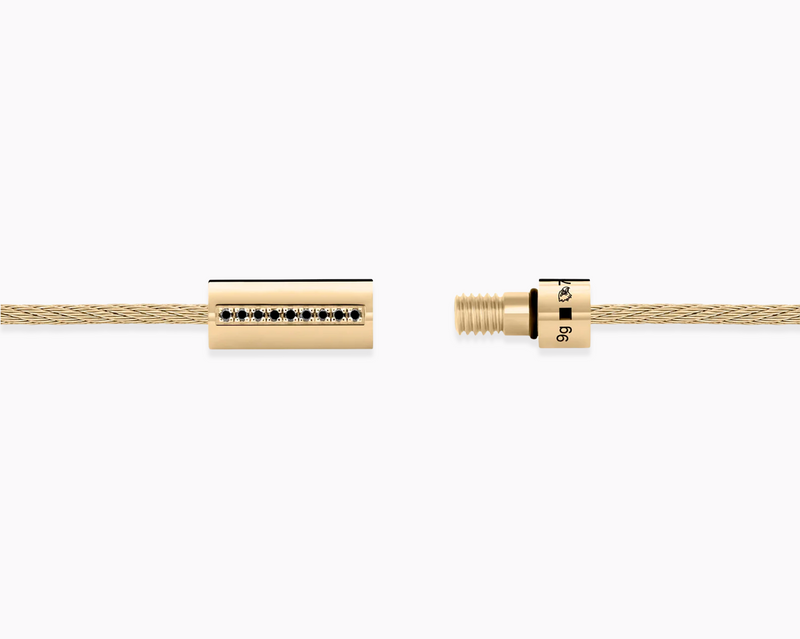 cable bracelet with diamonds le 9g