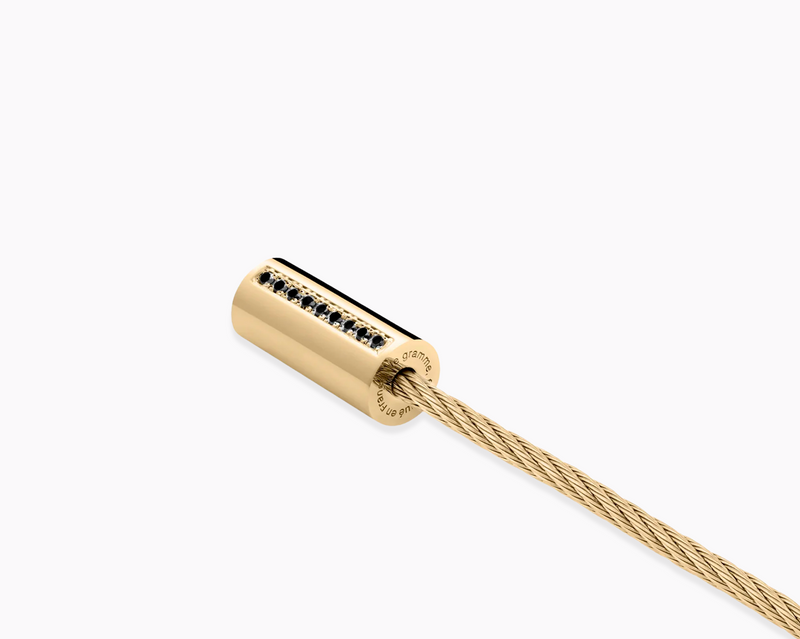 cable bracelet with diamonds le 9g