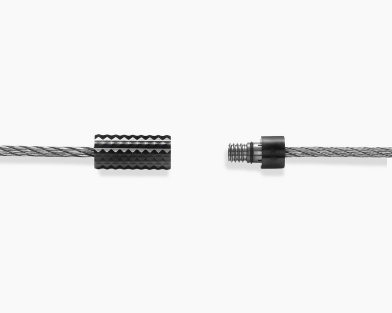 bracelet câble guilloché pyramide le 7g
