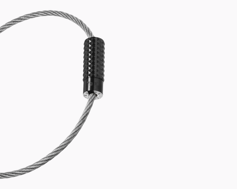 bracelet câble guilloché pyramide le 7g