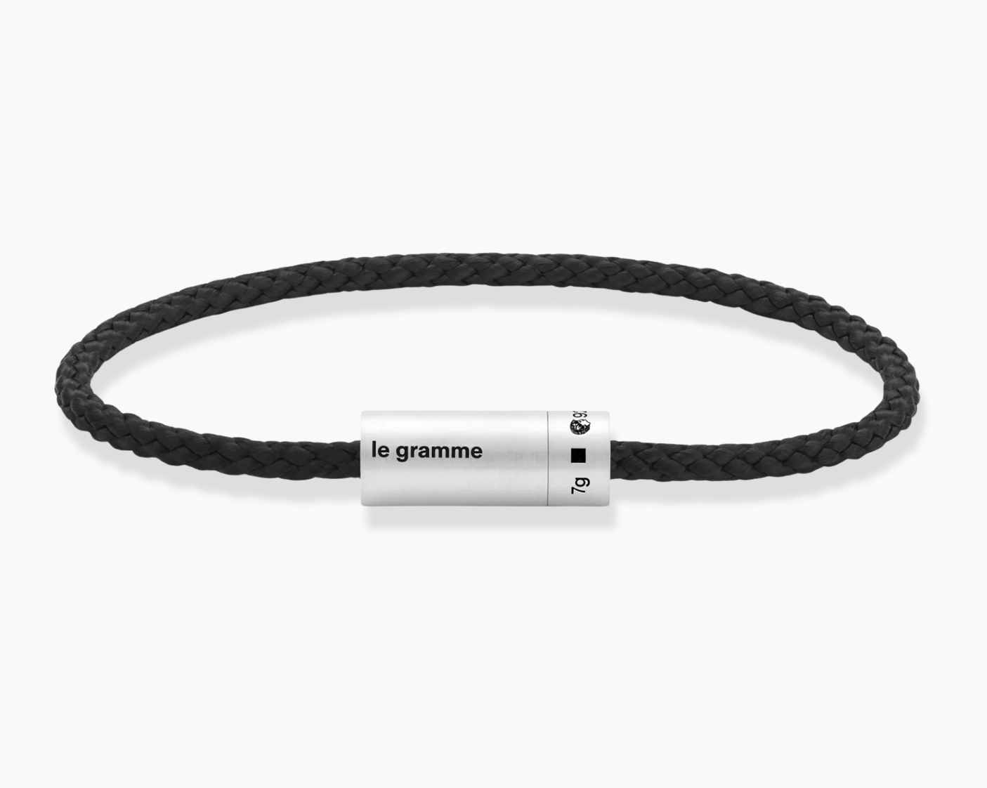 bracelet câble nato noir le 7g