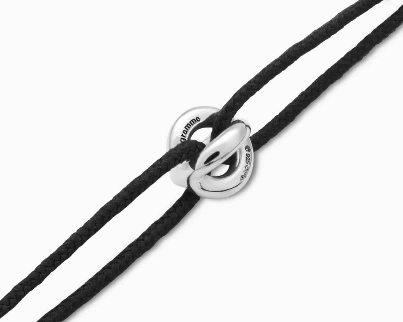 black interlaced cord bracelet le 1g