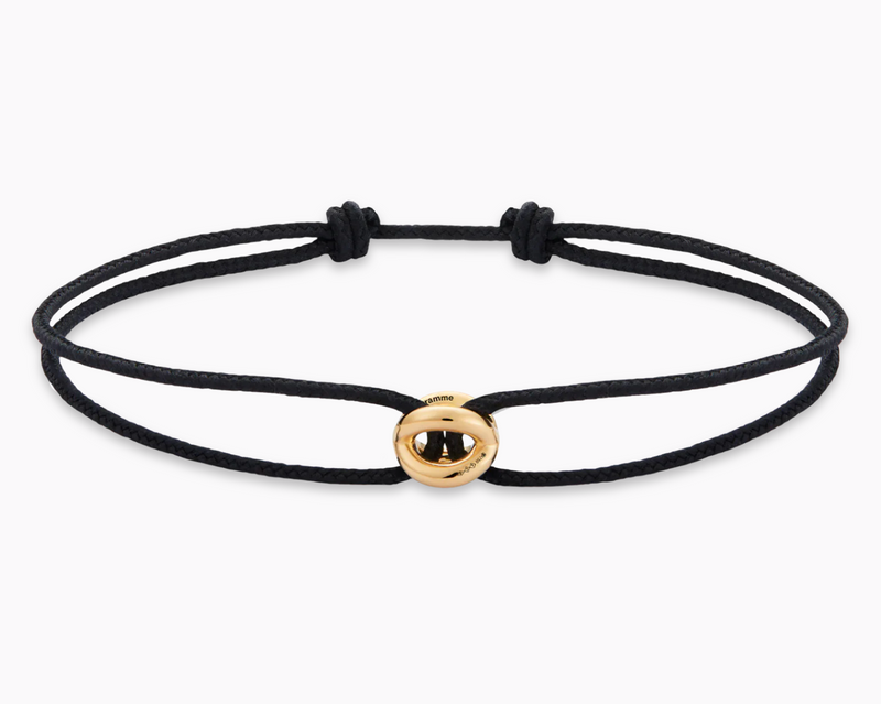 black interlaced cord bracelet le 1g