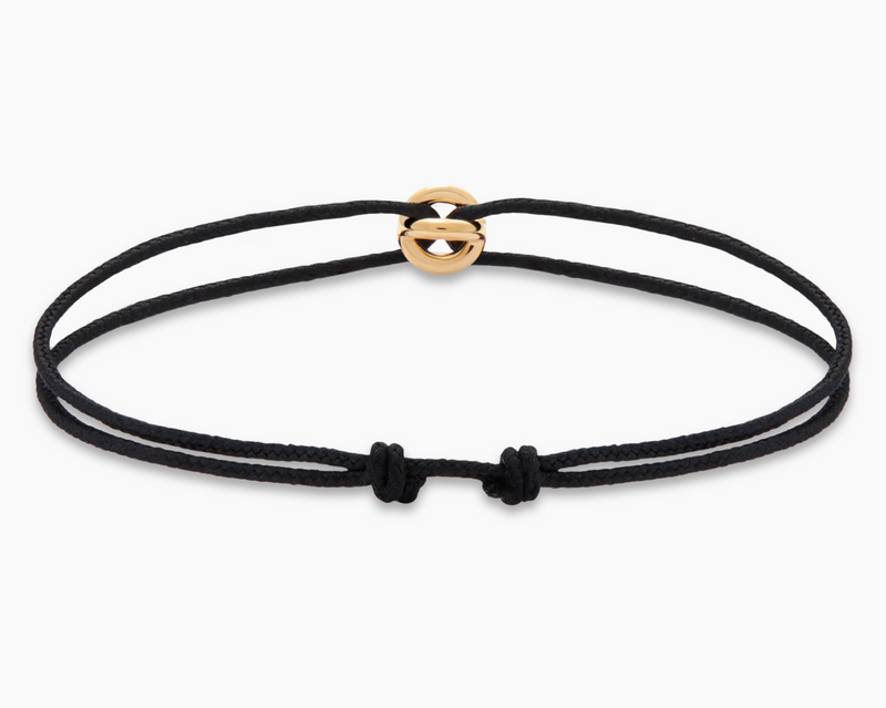 black interlaced cord bracelet le 1g