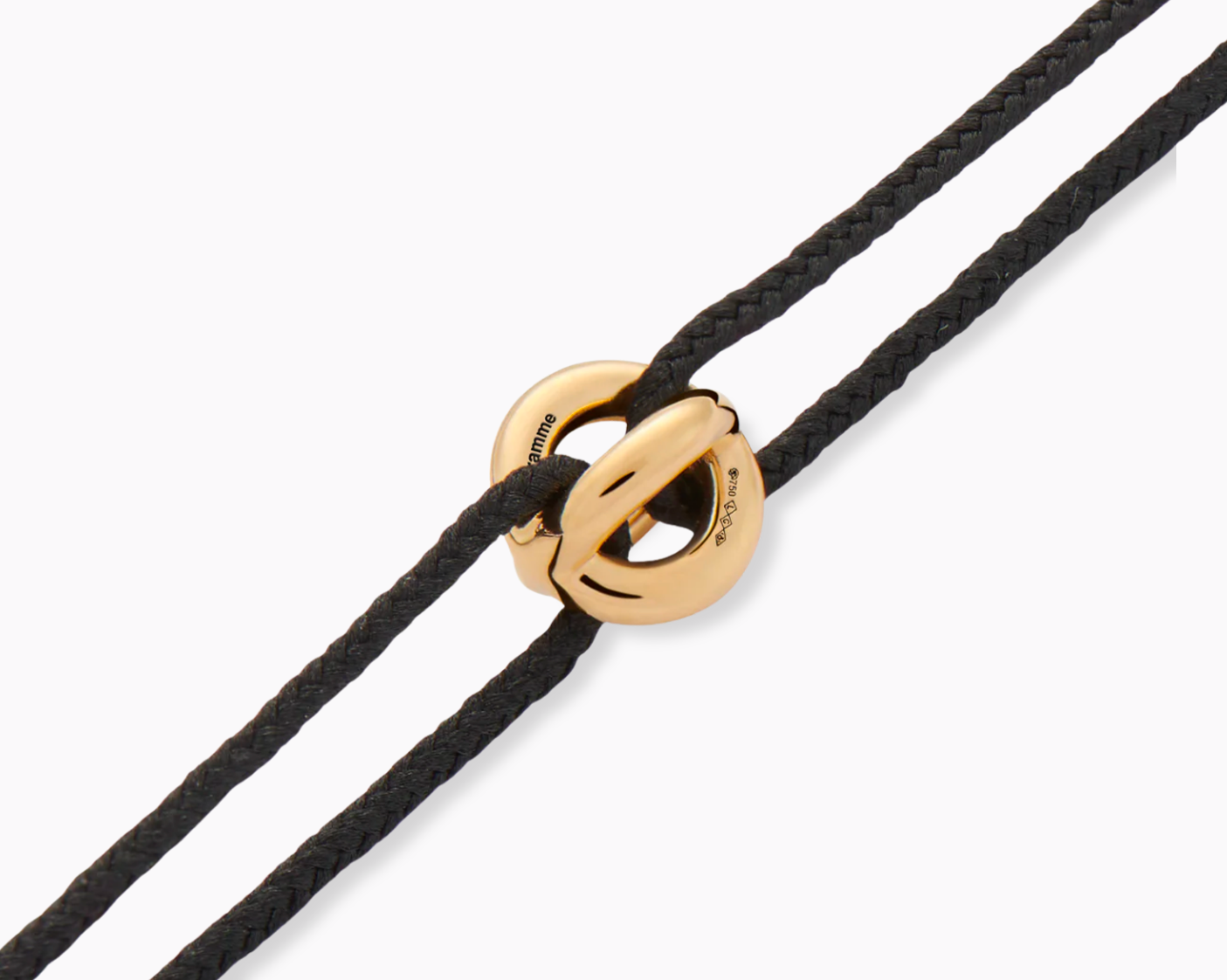 black interlaced cord bracelet le 1g