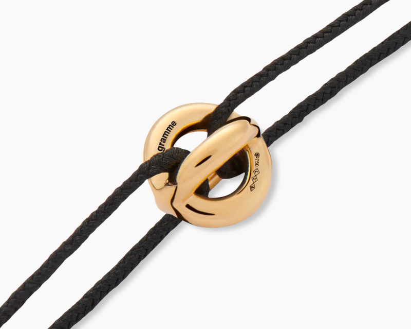 black interlaced cord bracelet le 3g