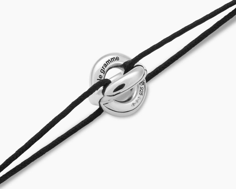 black interlaced cord bracelet le 3g