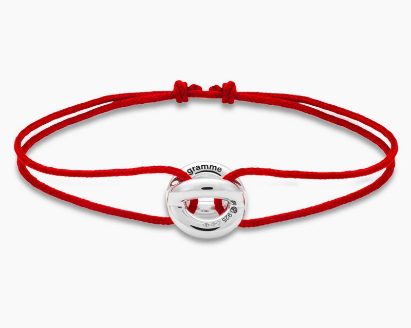 red interlaced cord bracelet le 3g