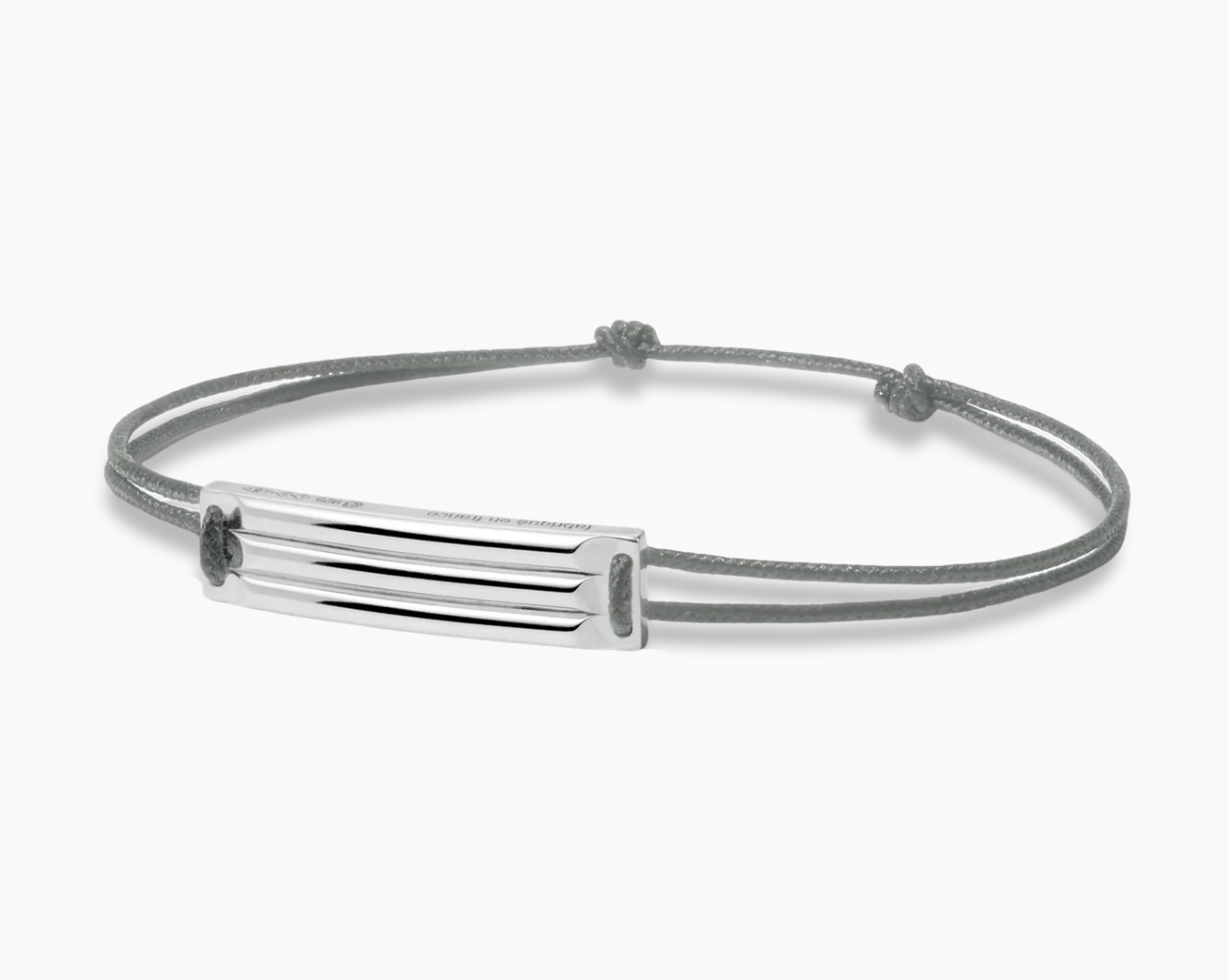godron grey cord bracelet le 5g