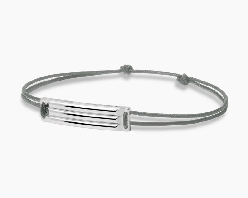 godron grey cord bracelet le 5g