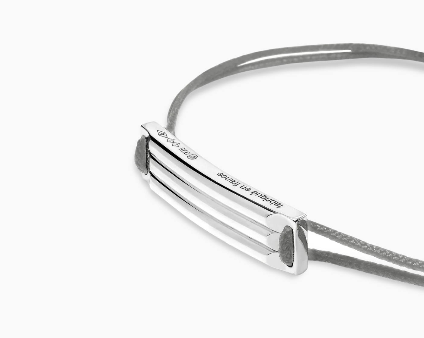 godron grey cord bracelet le 5g