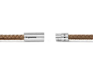 camel leather cable bracelet le 7g