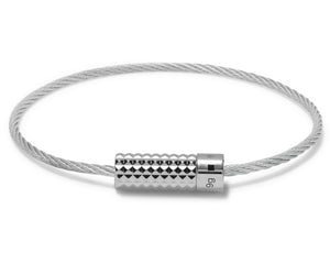 pyramid guilloche cable bracelet le 9g