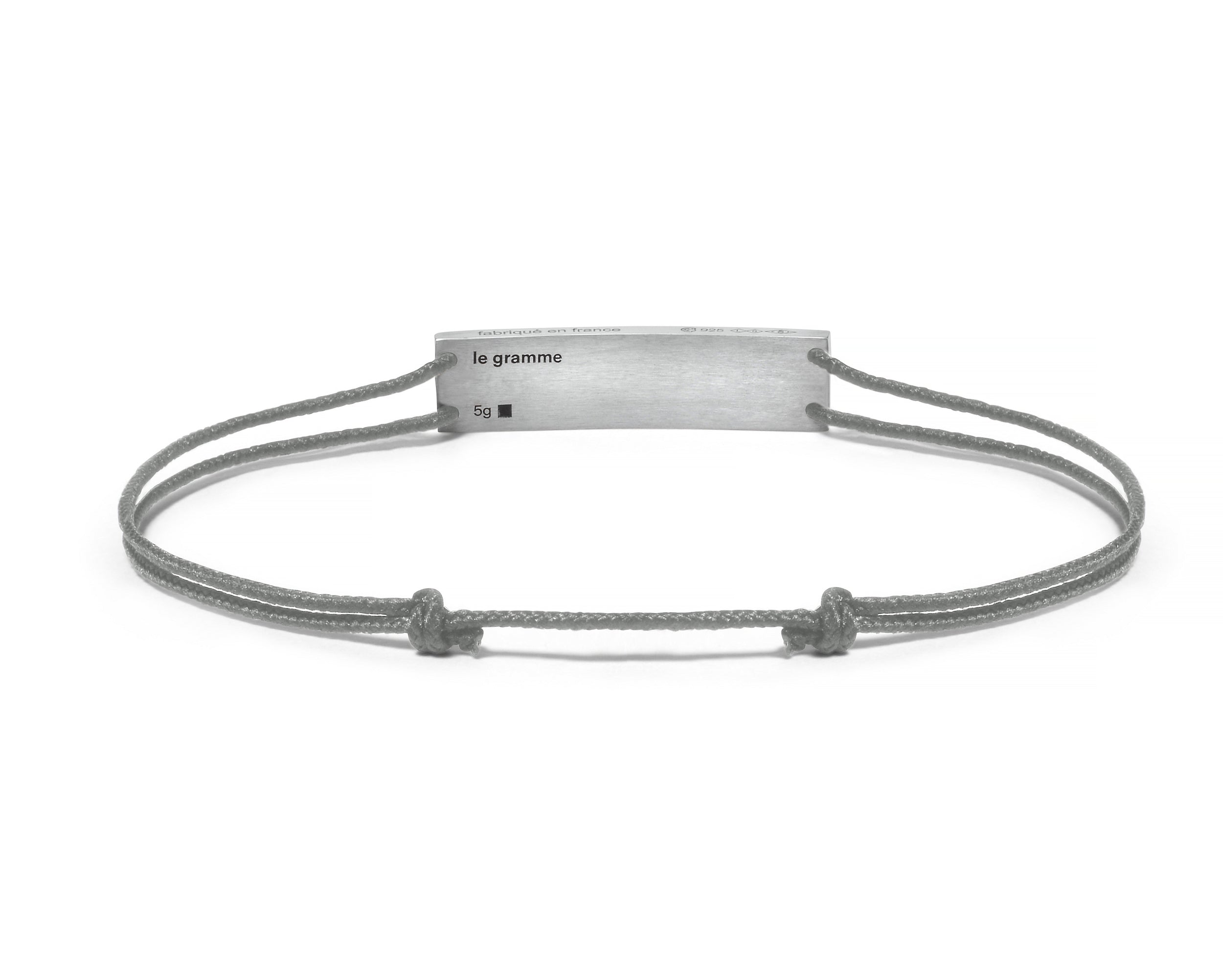 godron grey cord bracelet le 5g