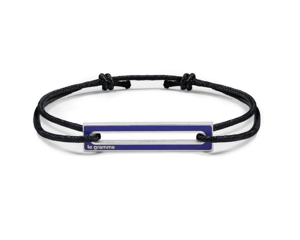 lacquered royal blue cord bracelet le 1,7g