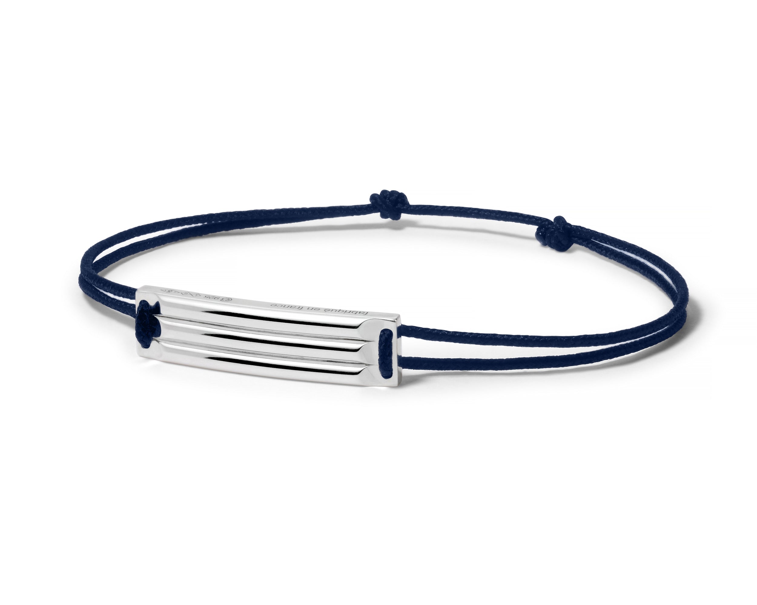 godron navy blue cord bracelet le 5g