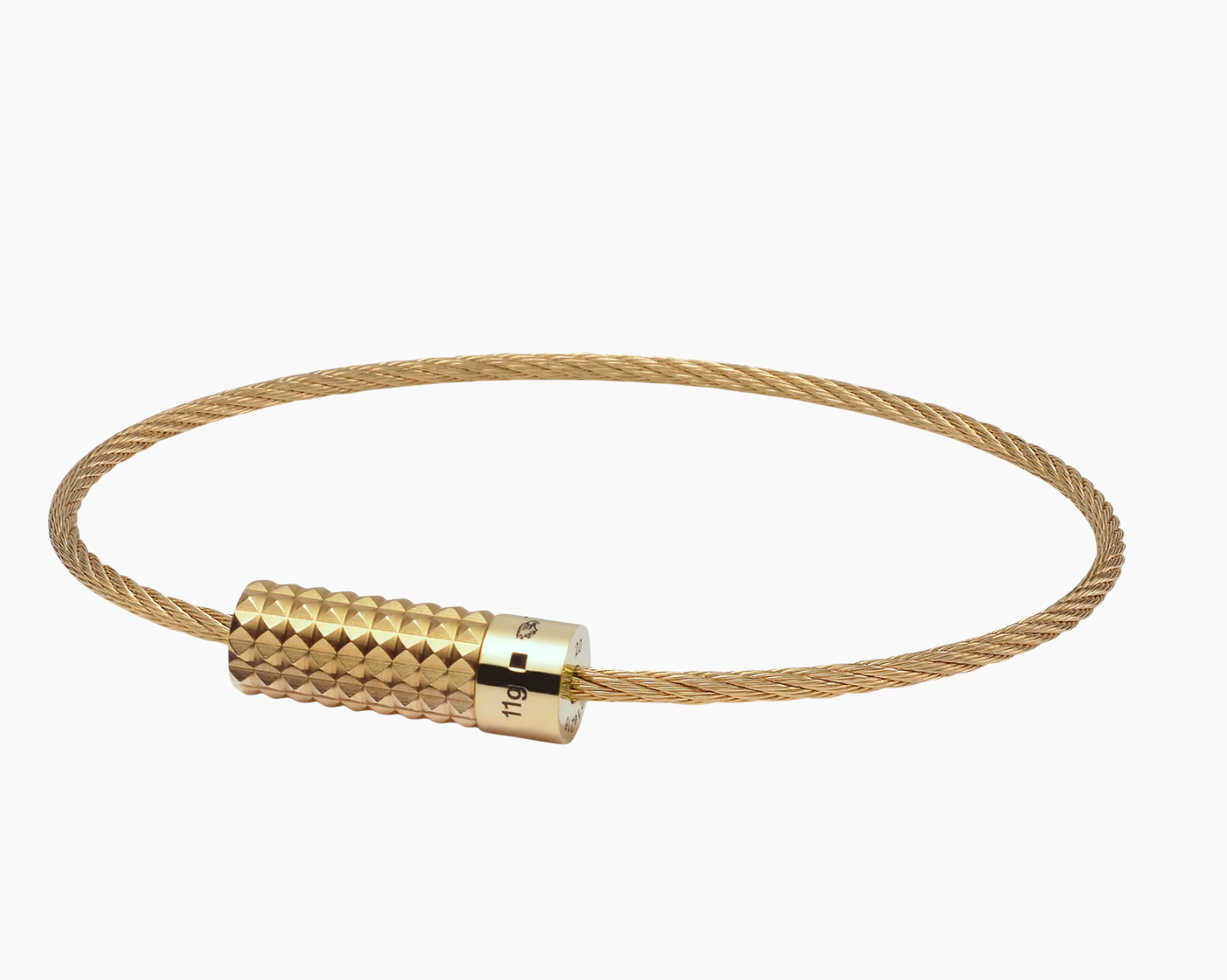 pyramid guilloche cable bracelet le 11g