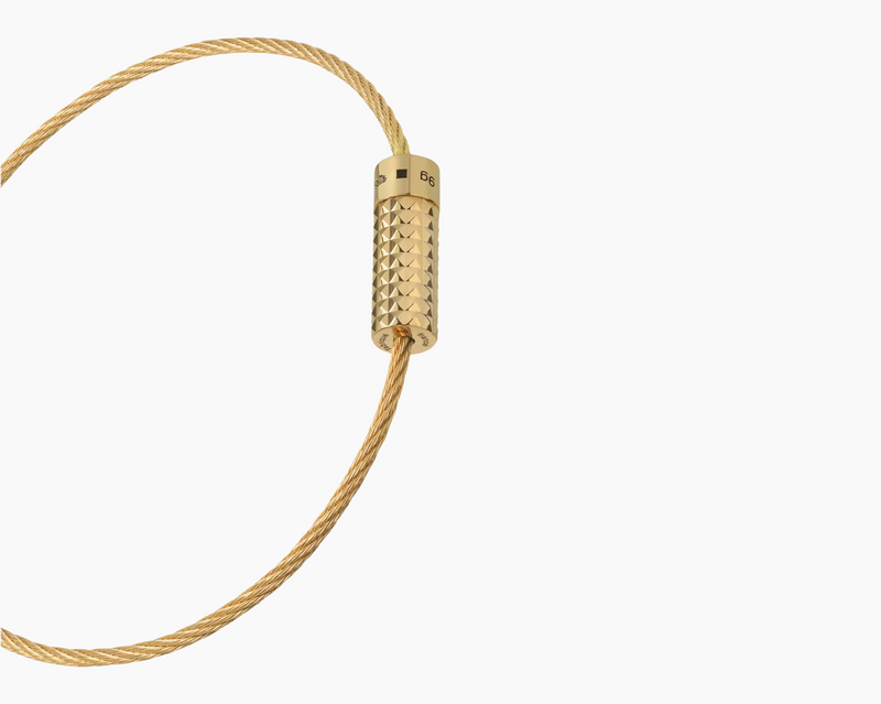 pyramid guilloche cable bracelet le 11g