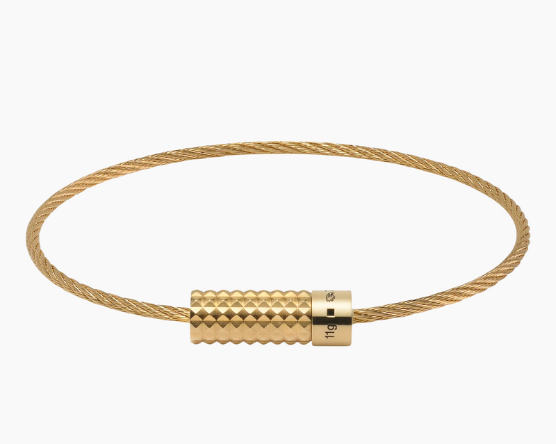 pyramid guilloche cable bracelet le 11g