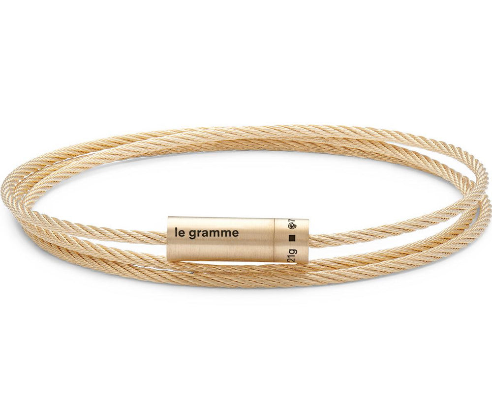 triple turn cable bracelet le 21g